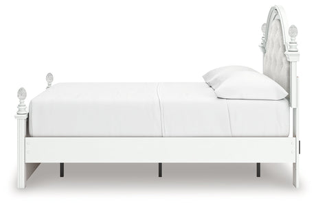 Kozlani White Full Upholstered Panel Storage Bed by Ashley at Eve Furniture