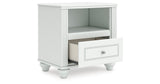 Kozlani White Nightstand by ASHLEY FURNITURE at Eve Furniture