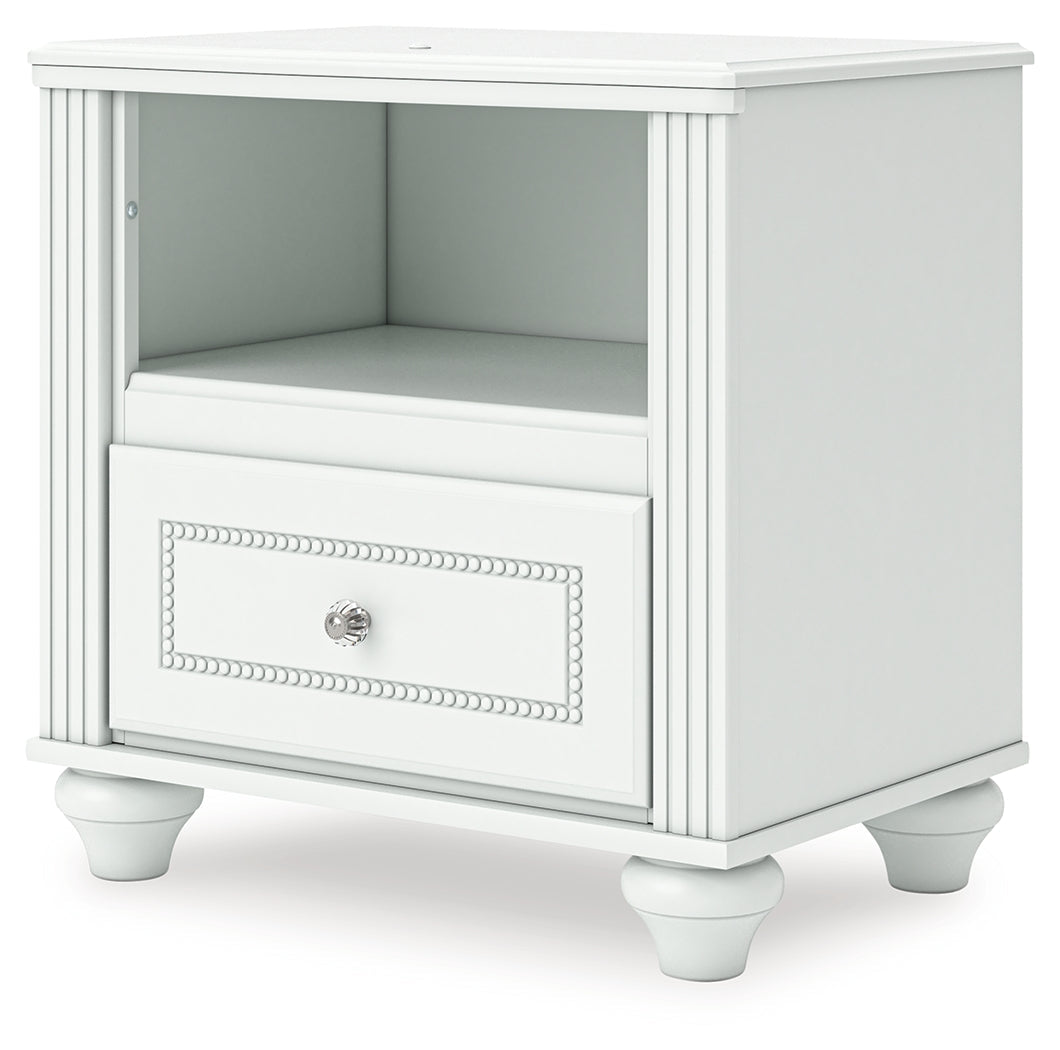 Kozlani White Nightstand by ASHLEY FURNITURE at Eve Furniture