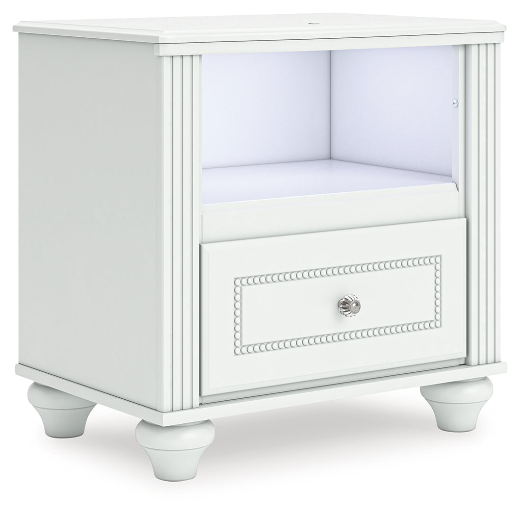 Kozlani White Nightstand by ASHLEY FURNITURE at Eve Furniture