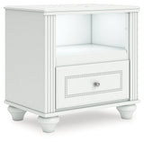 Kozlani White Nightstand by ASHLEY FURNITURE at Eve Furniture