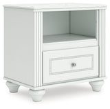 Kozlani White Nightstand by ASHLEY FURNITURE at Eve Furniture