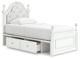 Kozlani White Twin Storage Bedroom Set by Ashley at Eve Furniture