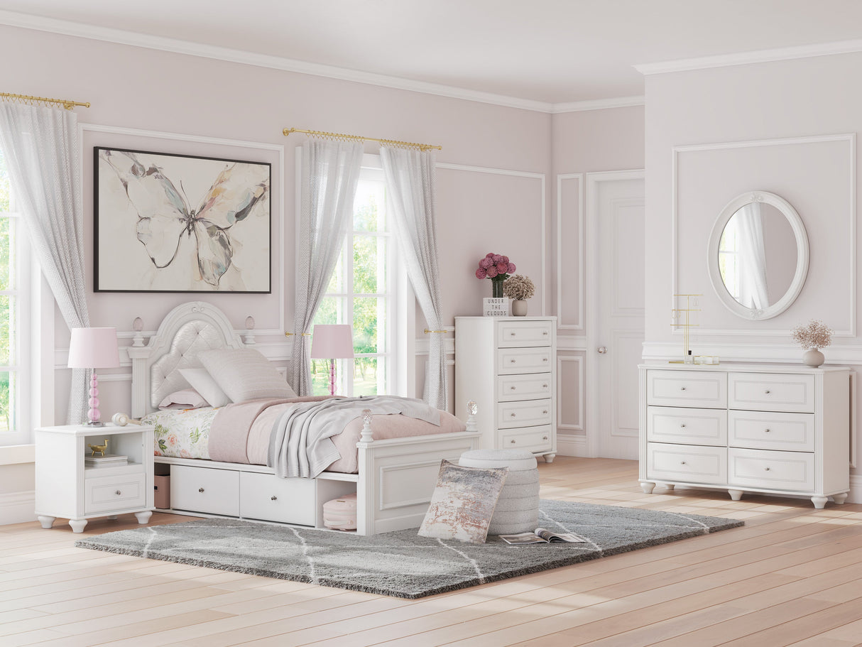 Kozlani White Twin Storage Bedroom Set by Ashley at Eve Furniture