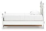 Kozlani White Twin Upholstered Panel Storage Bed by Ashley at Eve Furniture
