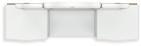 Kozlani White Vanity, Mirror and Stool by Ashley at Eve Furniture