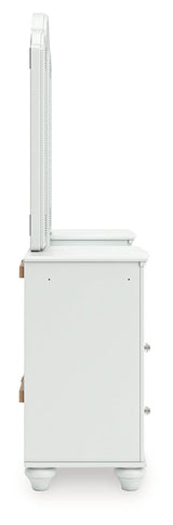 Kozlani White Vanity, Mirror and Stool by Ashley at Eve Furniture
