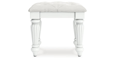 Kozlani White Vanity Stool by Ashley at Eve Furniture