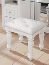 Kozlani White Vanity Stool by ASHLEY FURNITURE at Eve Furniture