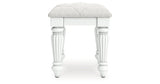 Kozlani White Vanity Stool by ASHLEY FURNITURE at Eve Furniture