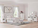 Kozlani White Vanity with Mirror by Ashley at Eve Furniture