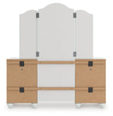 Kozlani White Vanity with Mirror by Ashley at Eve Furniture