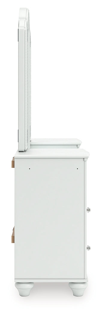 Kozlani White Vanity with Mirror by Ashley at Eve Furniture