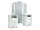 Kozlani White Vanity with Mirror by Ashley at Eve Furniture