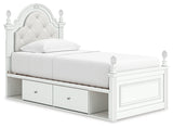 Kozlani White Youth Storage Bedroom Set with 4 Drawers by Ashley at Eve Furniture