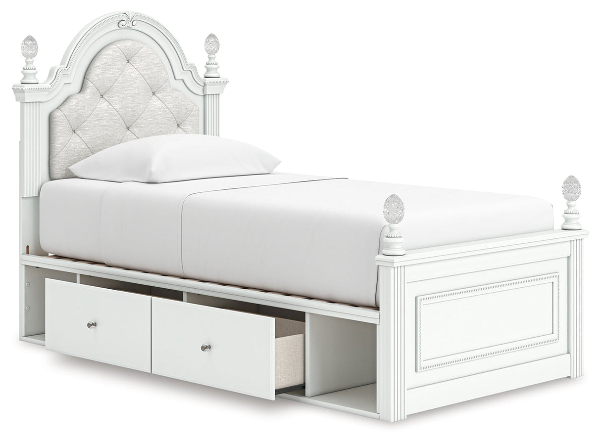 Kozlani White Youth Storage Bedroom Set with 4 Drawers by Ashley at Eve Furniture