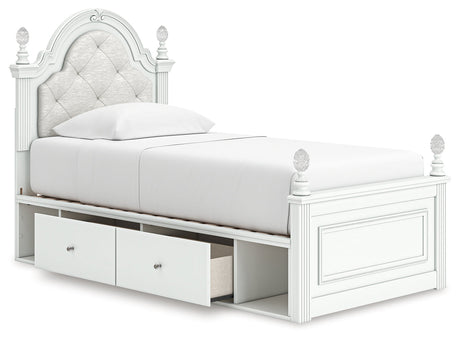 Kozlani White Youth Storage Bedroom Set with 4 Drawers by Ashley at Eve Furniture
