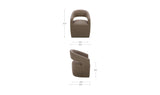Barrow Rolling Dining Chair Soft Taupe