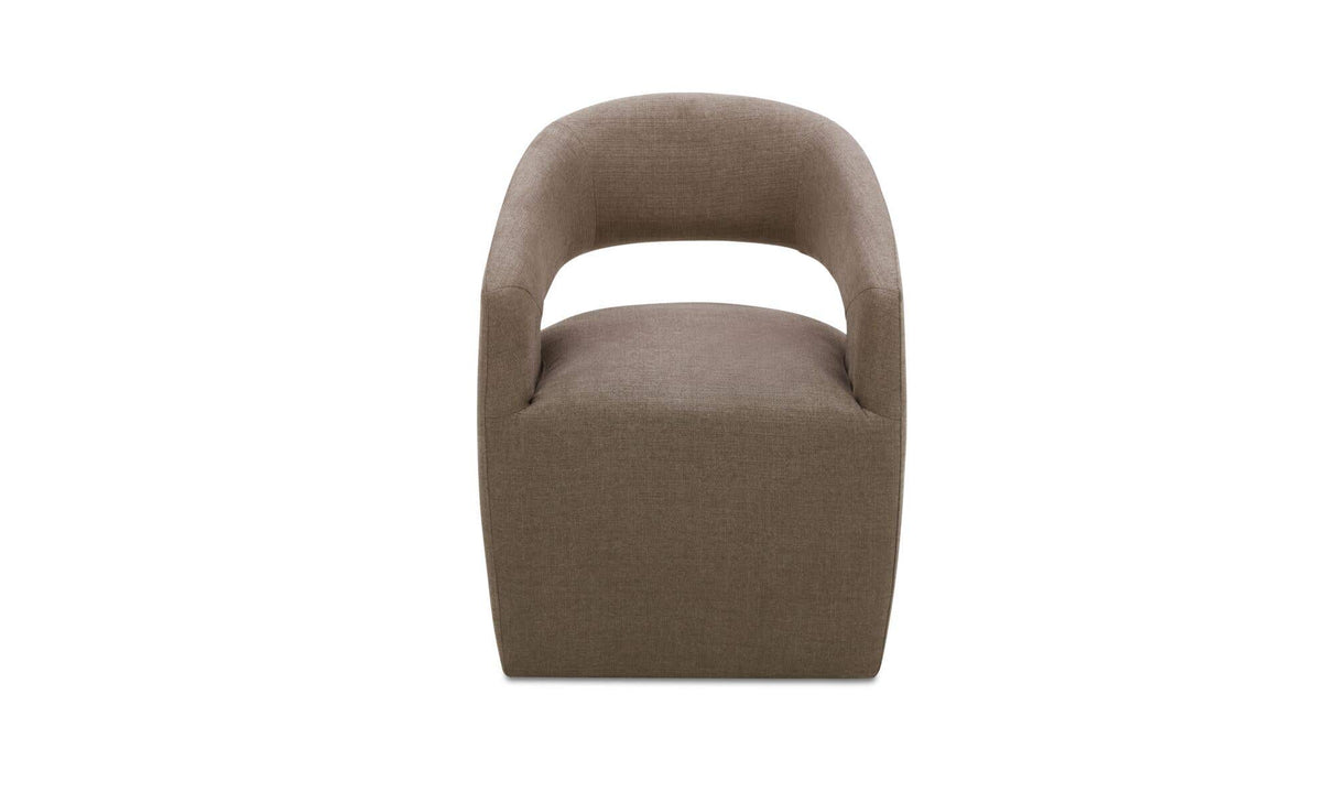 Barrow Rolling Dining Chair Soft Taupe