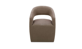 Barrow Rolling Dining Chair Soft Taupe