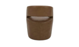 Barrow Rolling Dining Chair Tan Leather