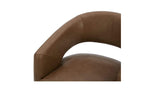 Barrow Rolling Dining Chair Tan Leather