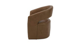 Barrow Rolling Dining Chair Tan Leather