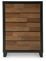 Kraeburn Brown/Black Chest of Drawers by Ashley at Eve Furniture