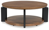 Kraeburn Brown/Black Coffee Table by Ashley at Eve Furniture