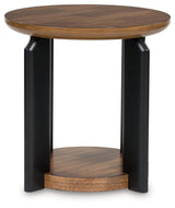Kraeburn Brown/Black End Table by Ashley at Eve Furniture