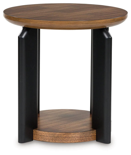 Kraeburn Brown/Black End Table by Ashley at Eve Furniture