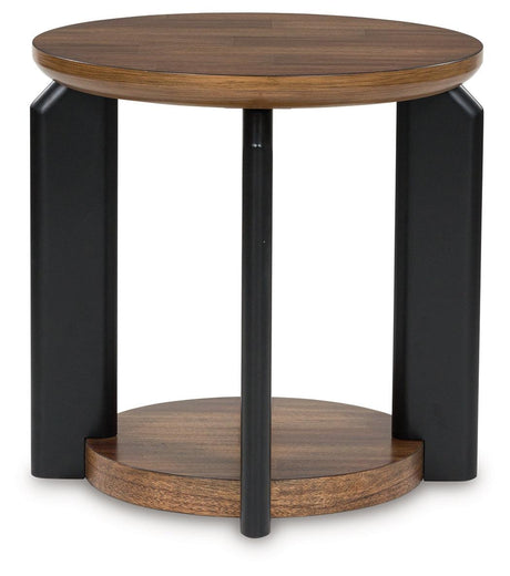 Kraeburn Brown/Black End Table by Ashley at Eve Furniture