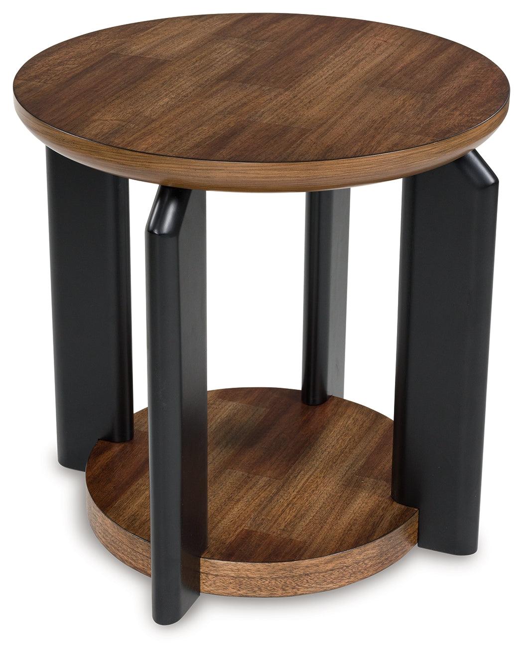 Kraeburn Brown/Black End Table by Ashley at Eve Furniture
