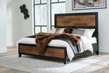 Kraeburn Brown/Black King Storage Panel Bed by Ashley at Eve Furniture