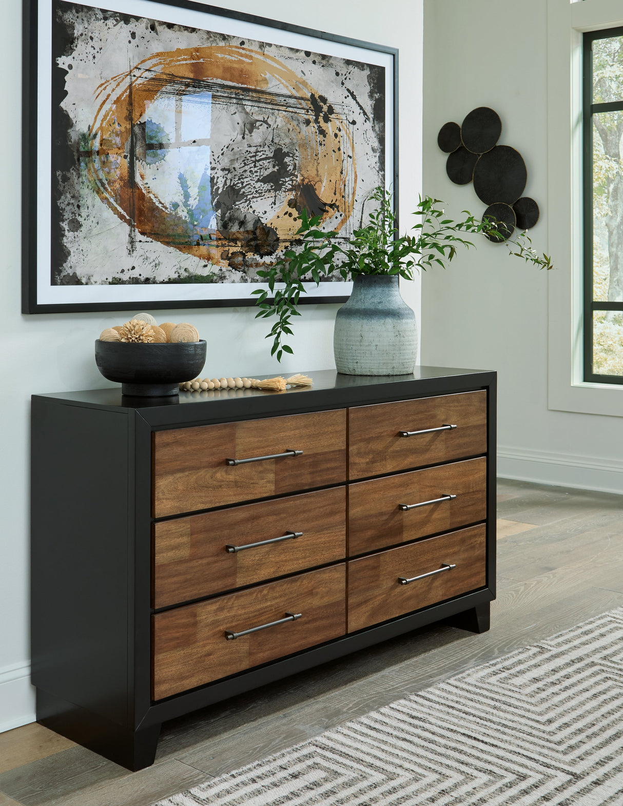 Kraeburn Brown/Black Storage Panel Bedroom Set by Ashley at Eve Furniture