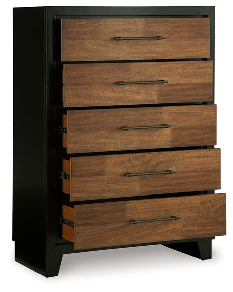Kraeburn Brown/Black Storage Panel Bedroom Set by Ashley at Eve Furniture