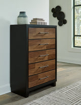Kraeburn Brown/Black Storage Panel Bedroom Set by Ashley at Eve Furniture