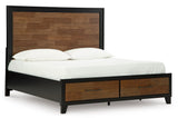 Kraeburn Brown/Black Storage Panel Bedroom Set by Ashley at Eve Furniture