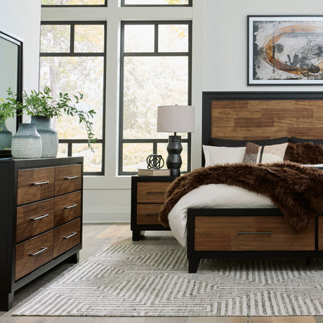 Kraeburn Brown/Black Storage Panel Bedroom Set by Ashley at Eve Furniture