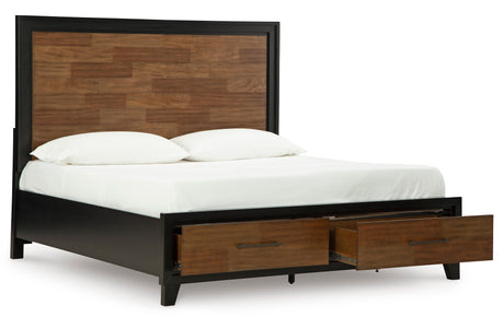 Kraeburn Brown/Black Storage Panel Bedroom Set by Ashley at Eve Furniture
