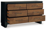 Kraeburn Brown/Black Dresser by Ashley at Eve Furniture