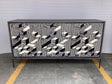 Krause Grey And Black 3-door Bone Inlay Accent Cabinet by Coaster at Eve Furniture