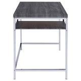 Kravitz Weathered Gray/Chrome Rectangular Writing Desk