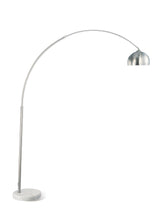 Krester Brushed Steel/Chrome Arched Floor Lamp by Coaster at Eve Furniture