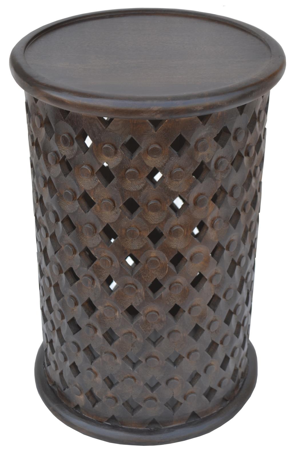 Krish Dark Brown 24-inch Round Accent Table