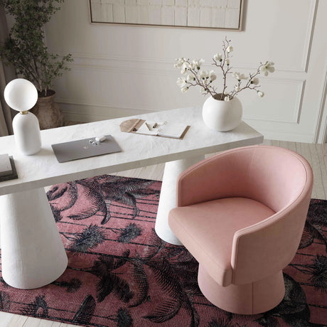 Kristen Upcycled Chenille Rolling Desk Chair by TOV Furniture at Eve Furniture