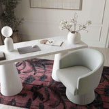 Kristen Upcycled Chenille Rolling Desk Chair by TOV Furniture at Eve Furniture