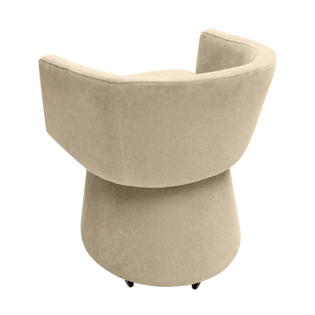 Kristen Upcycled Chenille Rolling Desk Chair by TOV Furniture at Eve Furniture