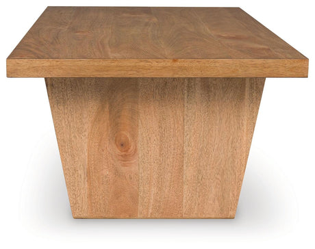 Kristiland Light Brown Coffee Table by Ashley at Eve Furniture