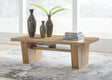 Kristiland Light Brown Coffee Table by Ashley at Eve Furniture
